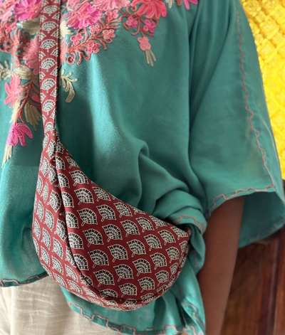 Blockprint Cotton Crossbody Bag